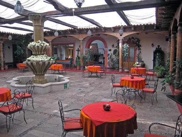En el patio